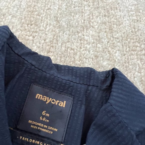 3 for $6 Mayoral Seersucker Blazer Jacket 6m Baby - Picture 2 of 7